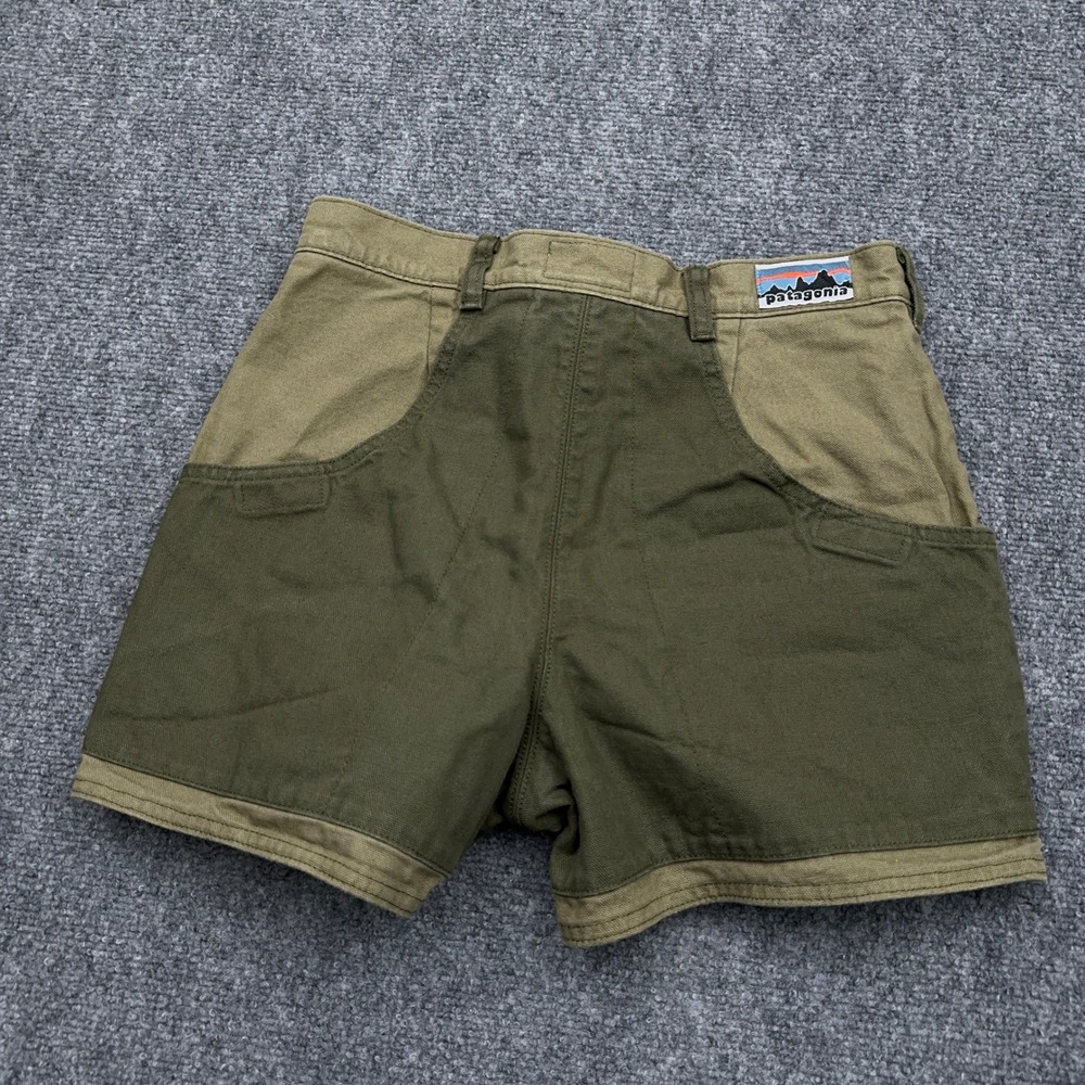 Patagonia Regenerative Organic Cotton Stand Up Shorts 3.5" Womens 2 Sage Khaki - Picture 2 of 8